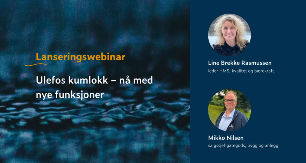 Banner for lanseringswebinar for nye lokk med Line Brekke Rasmussen og Mikko Nilsen. Grafikk.