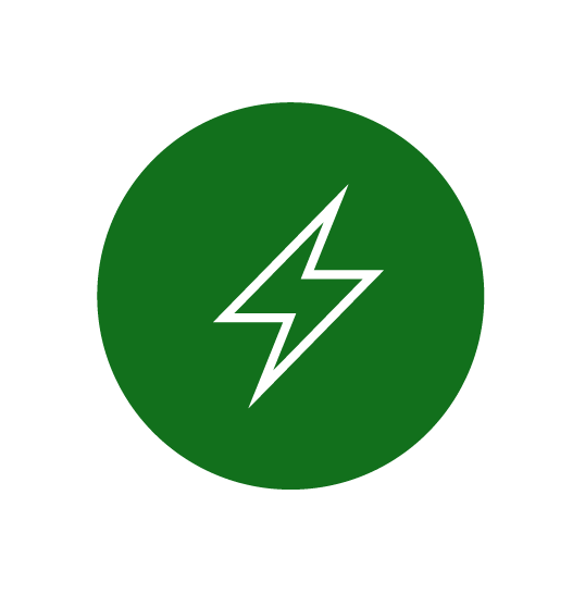 Energibesparende symbol. Grafikk.