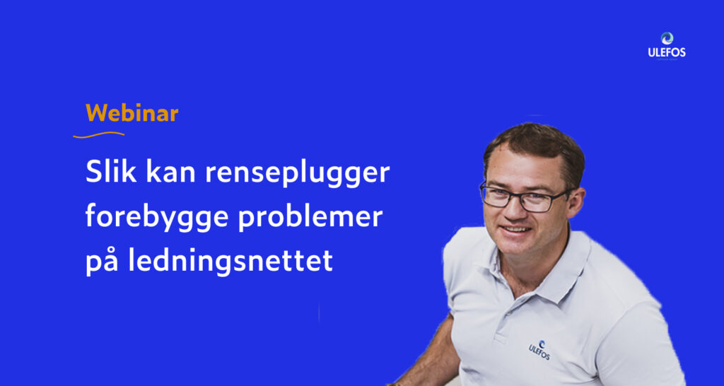 Banner for webinar om renseplugger. Grafikk.