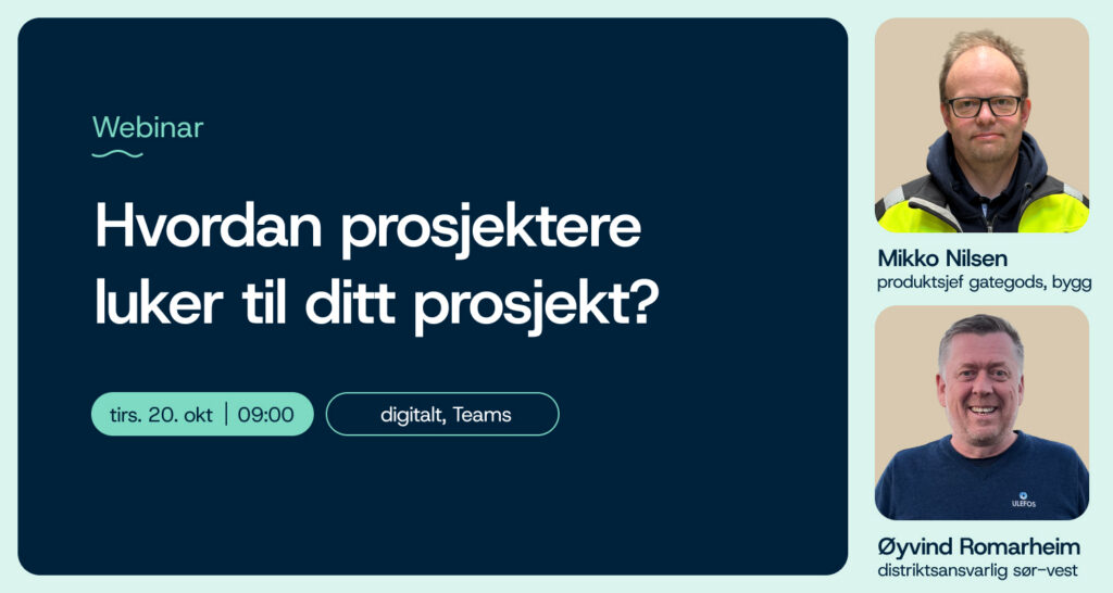 Banner for webinar om inspeksjonsluker. Grafikk.